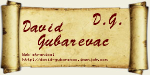 David Gubarevac vizit kartica